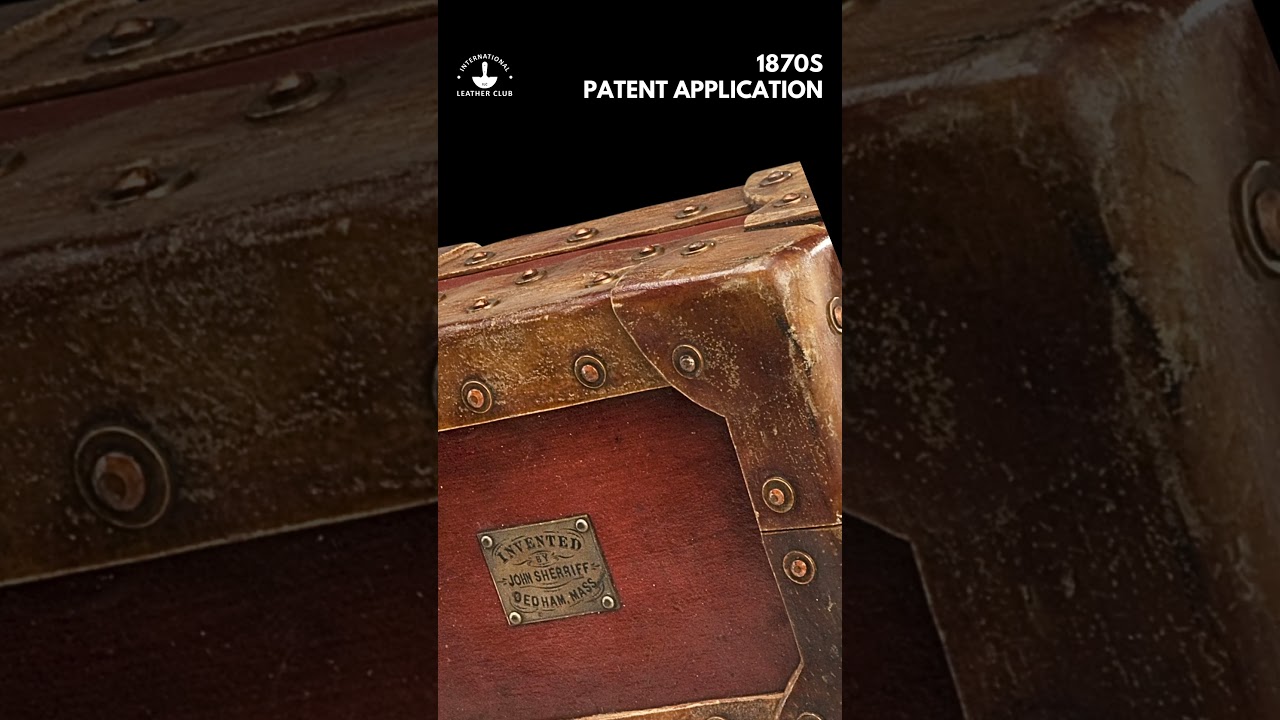 1870s Leather Bound Case Patent Model  #leathercraft #shorts