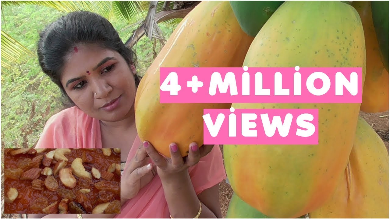 ORGANIC FARM FRESH PAPAYA DESSERT | RIPE PAPAYA HALWA | HEALTHY VILLAGE FOOD