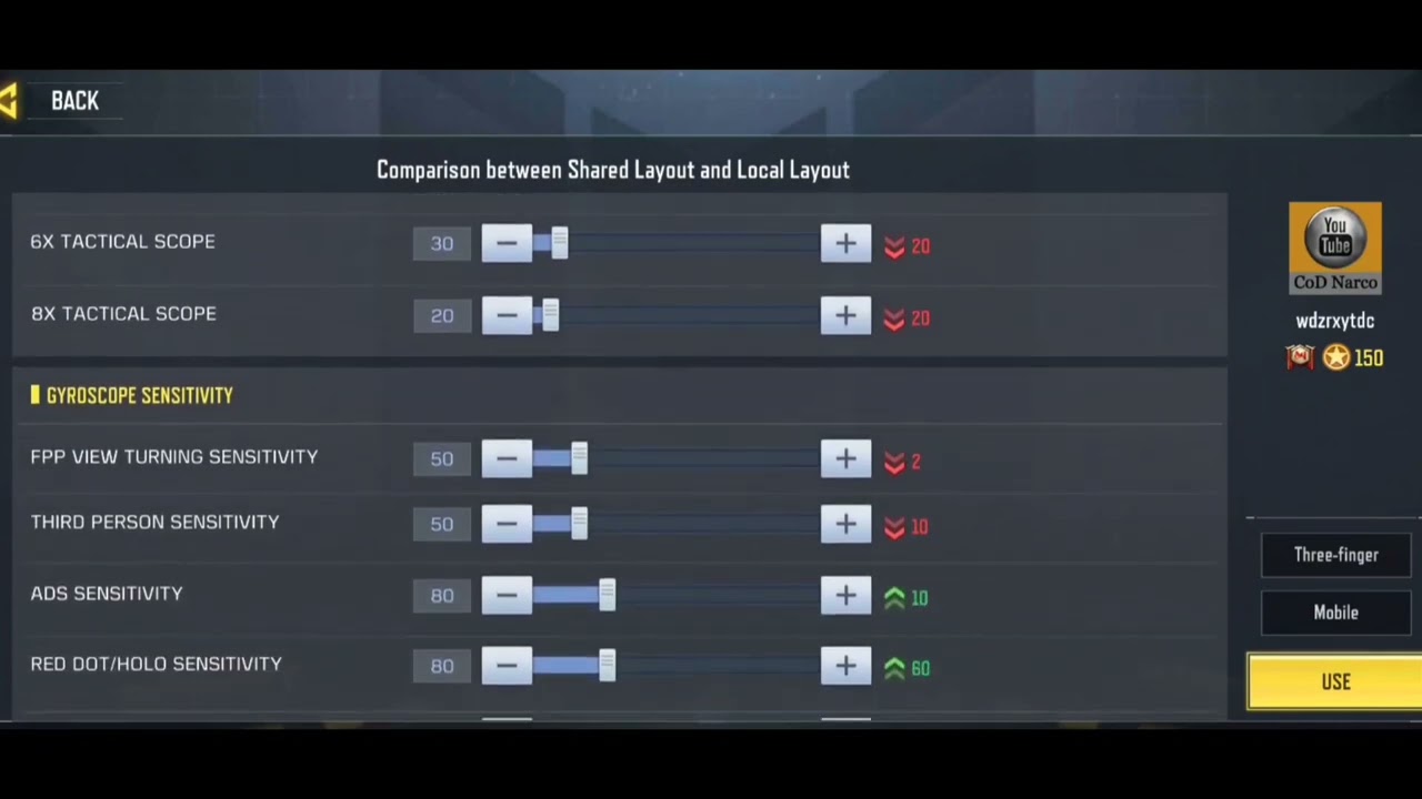 CoD Narco New Sensitivity Setting For BR Players | CoD Narco Sensitivity Setting 2022#codm