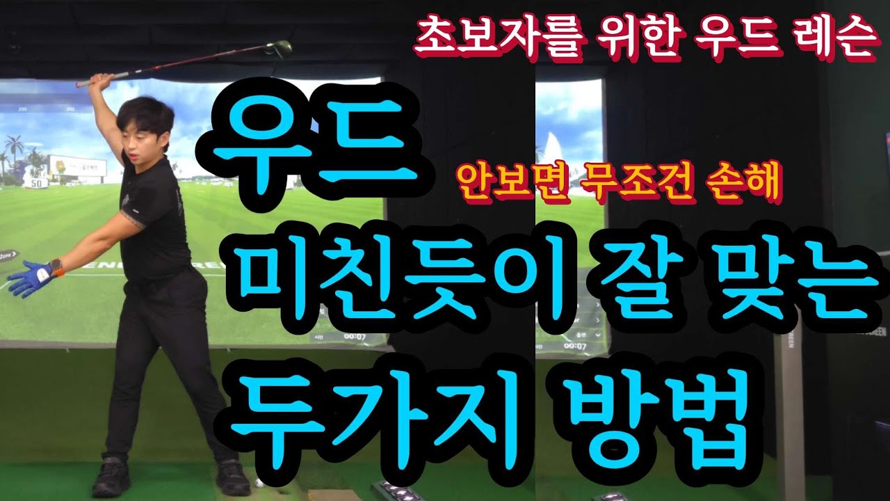 누구나 우드 잘 칠 수 있습니다. 초보자들이 순식간에 스코어가 줄어드는 우드레슨 강추드립니다!!