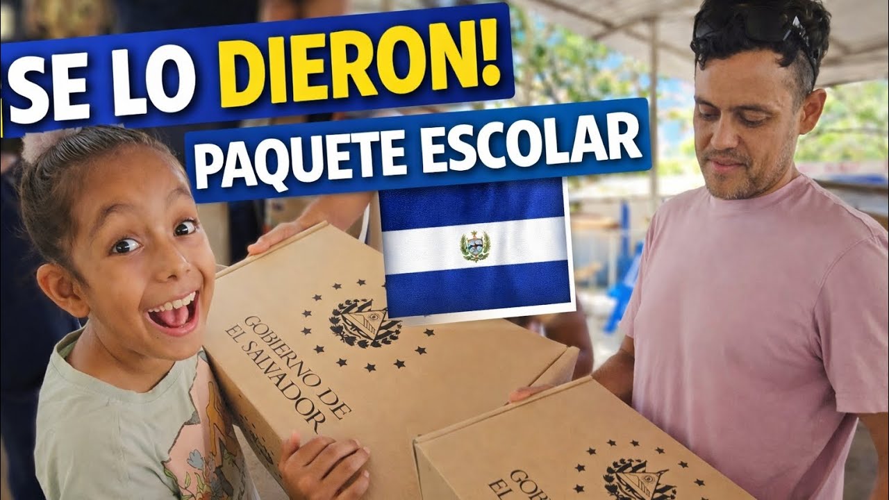 ¡Así entregan el Paquete Escolar en El Salvador 🇸🇻! (Emoción real)