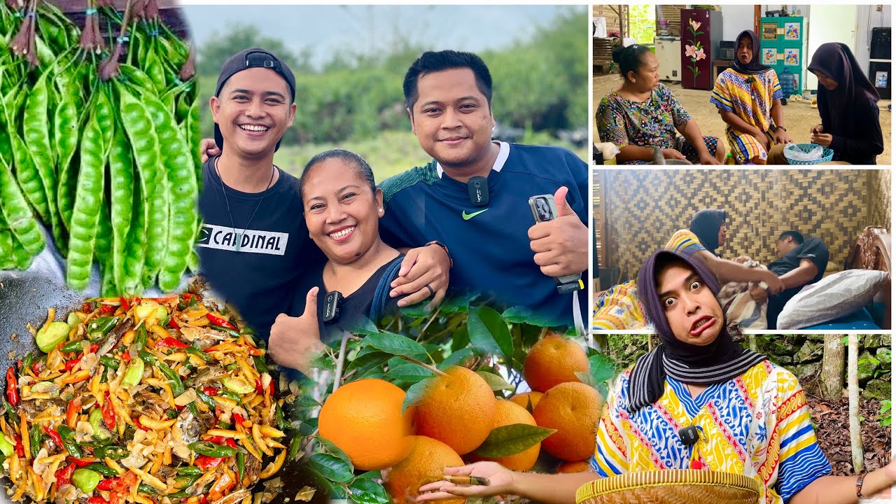 PANEN JERUK PANEN PETE LANGSUNG DI MASAK DI DAPUR GE BAMS  TUMIS KULIT JERUK IKAN ASIN KLOTOK‼️🤤