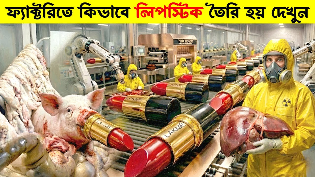 লিপস্টিক আসলে কী দিয়ে তৈরি হয় জানলে অবাক হবেন! Inside a Modern Lipstick Factory