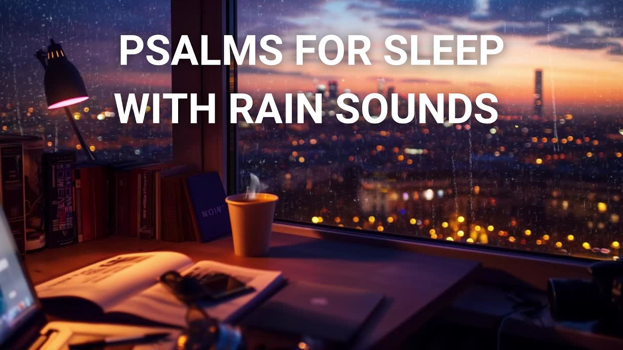 Psalms for Sleep with Rain Sounds | Peaceful Bible Verses for Restful Night