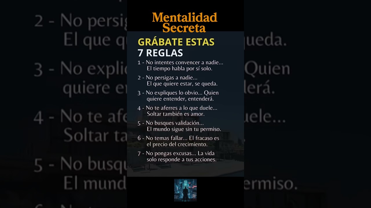 Gr&aacute;bate estas 7 reglas si quieres tener paz mental y &eacute;xito real