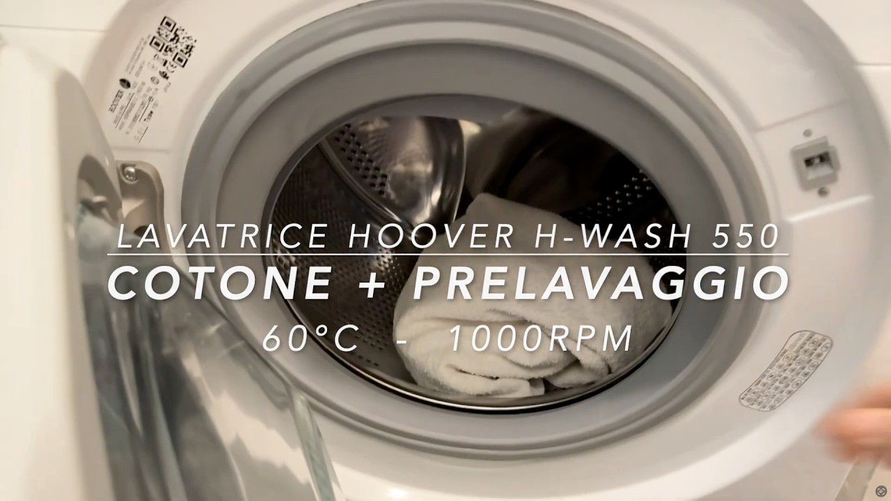Lavatrice Hoover H-Wash 550 - Cotone + Prelavaggio, 60°c, 1000rpm