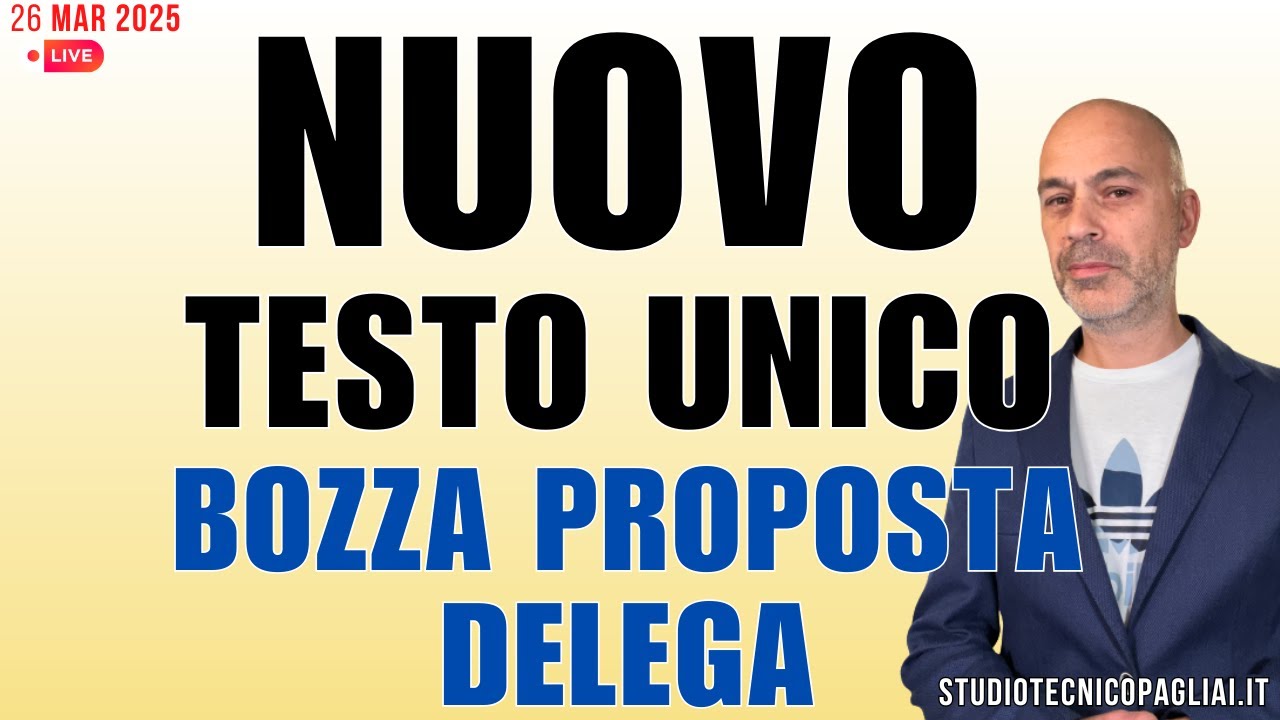 NUOVO TESTO UNICO proposta bozza legge delega