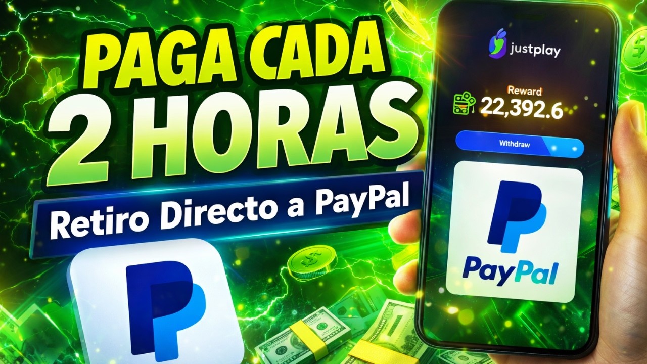 💸 JUSTPLAY PAGA CADA 2 HORAS 🚀 Pagos Directos a PayPal | Gana Dinero Gratis 2026