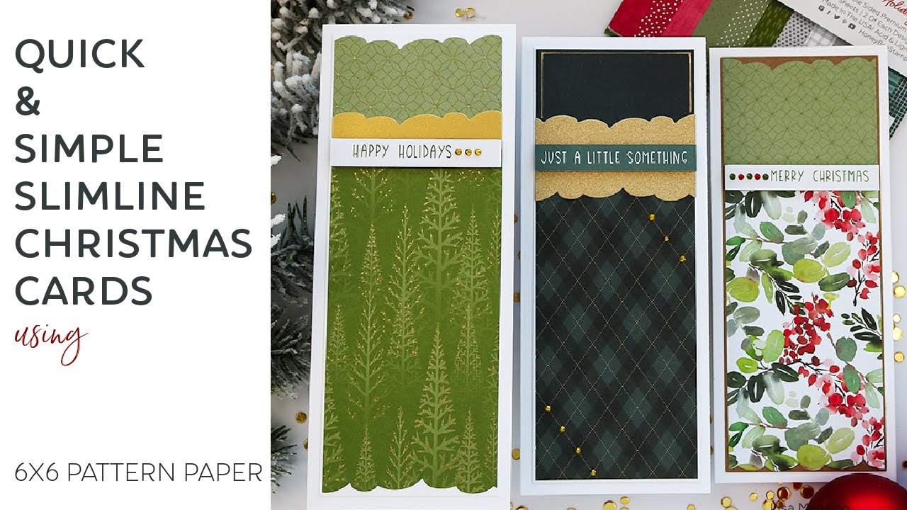 Quick and Simple Slimline Christmas Cards