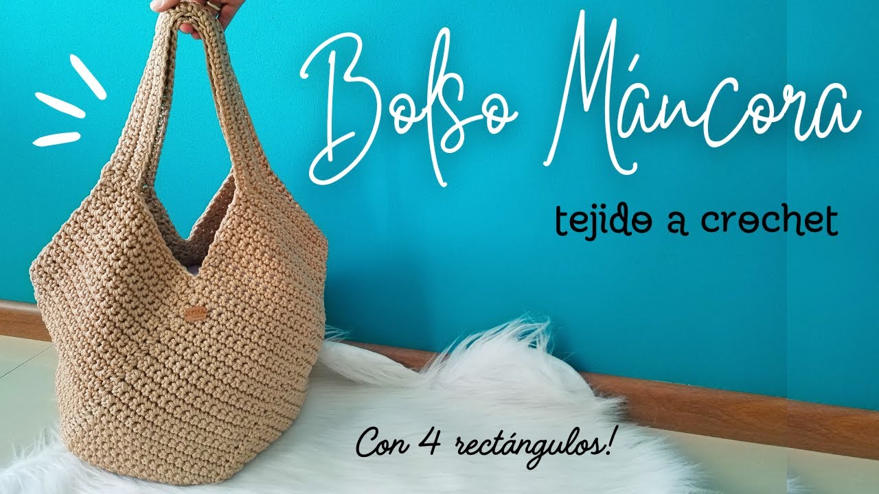 TUTORIAL | Aprende a tejer este bolso a crochet con sólo 4 rectángulos
