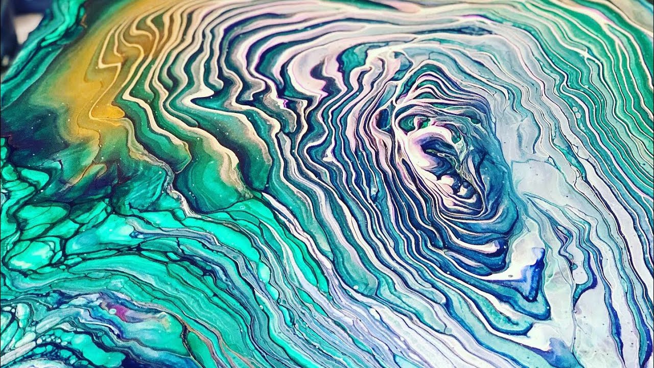 Geode ring pour/acrylic art