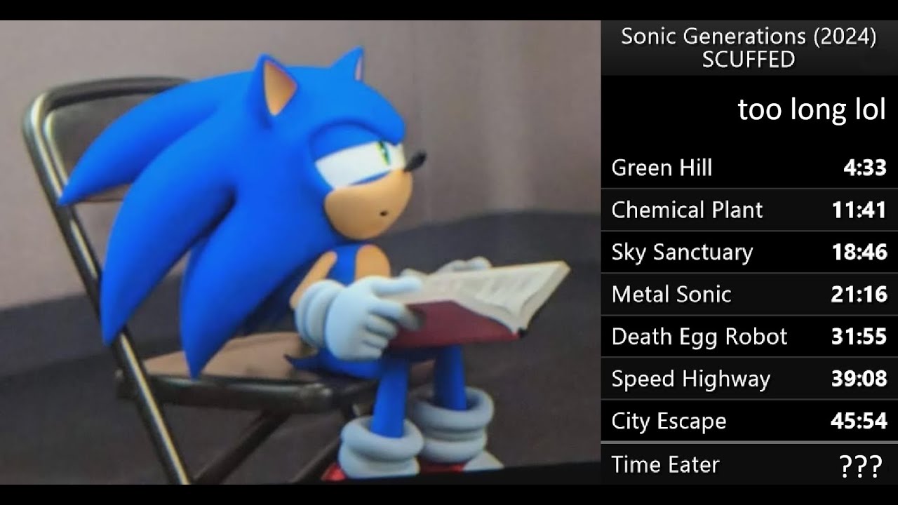 A scuffed Sonic Generations Speedrun