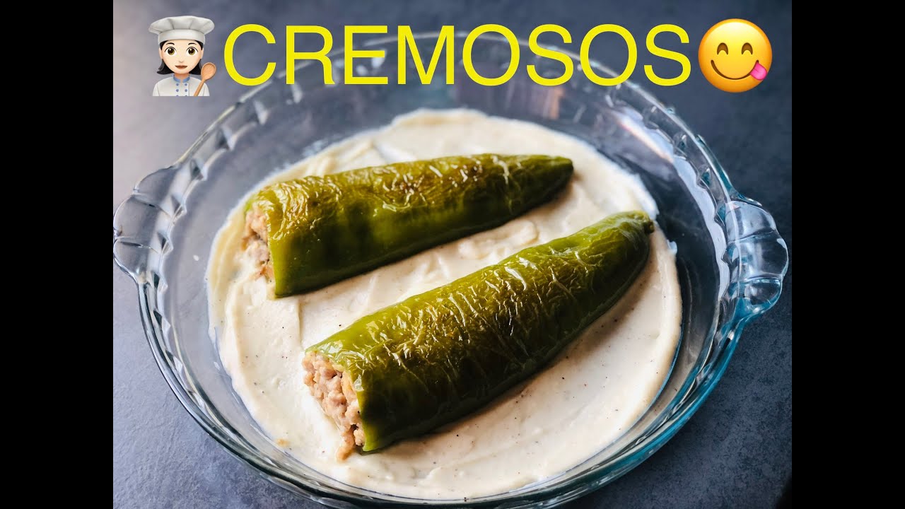 PIMIENTOS VERDES RELLENOS de CARNE MOLIDA - con SALSA BECHAMEL🍽️🫑🫑