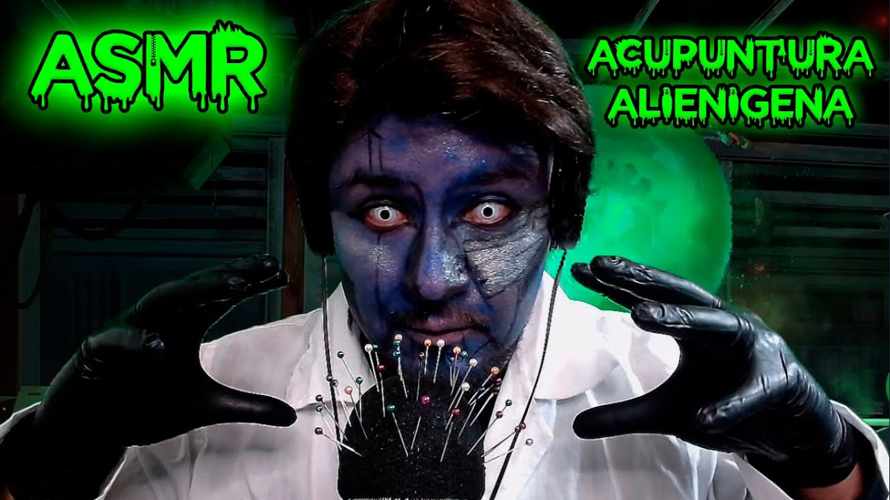 ASMR  👽 ACUPUNTURA CEREBRAL ALIENIGENA 🧠 para RELAJARTE 😴- MOUTH SOUNDS [Sleepy Legend ASMR]