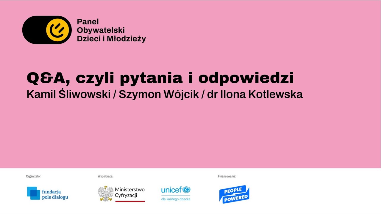PODiM. Q&A, czyli pytania i odpowiedzi: Kamil Śliwowski / Szymon W&oacute;jcik / dr Ilona Kotlewska