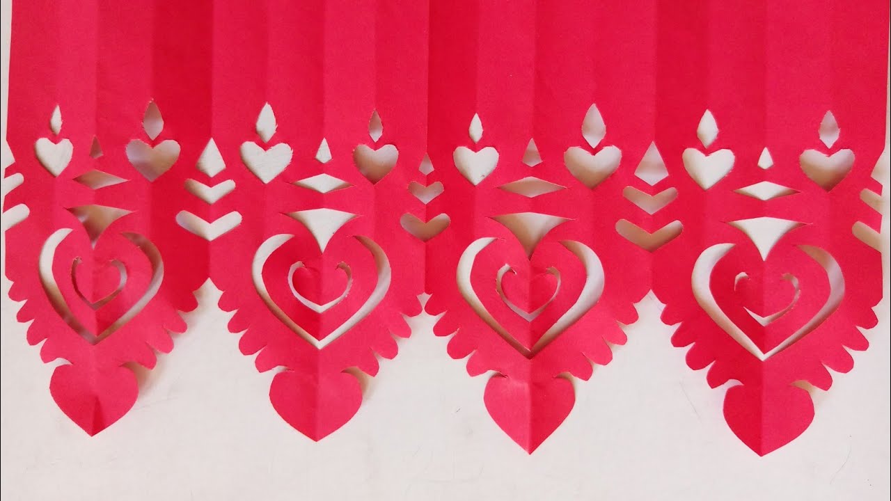 Free Diwali Decoration Ideas with Paper || Diwali Paper Cutting Design