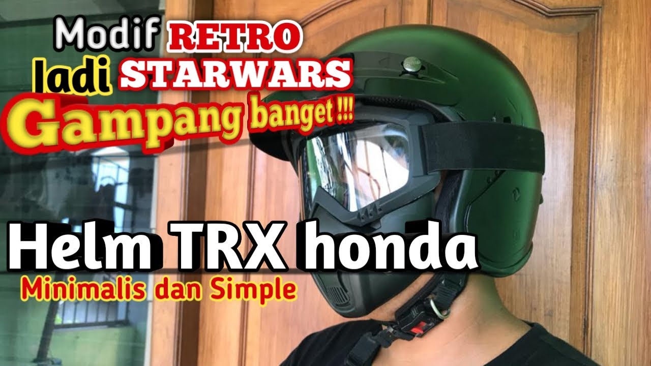 Modifikasi helm honda TRX jadi cargloss, Retro starwars | MURAH hasil MEWAH !!!