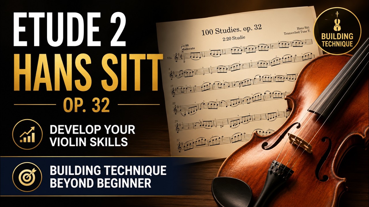 Etude 2 Hans Sitt Op. 32  | Develop Your Violin Skills  | Building Technique Beyond Beginner