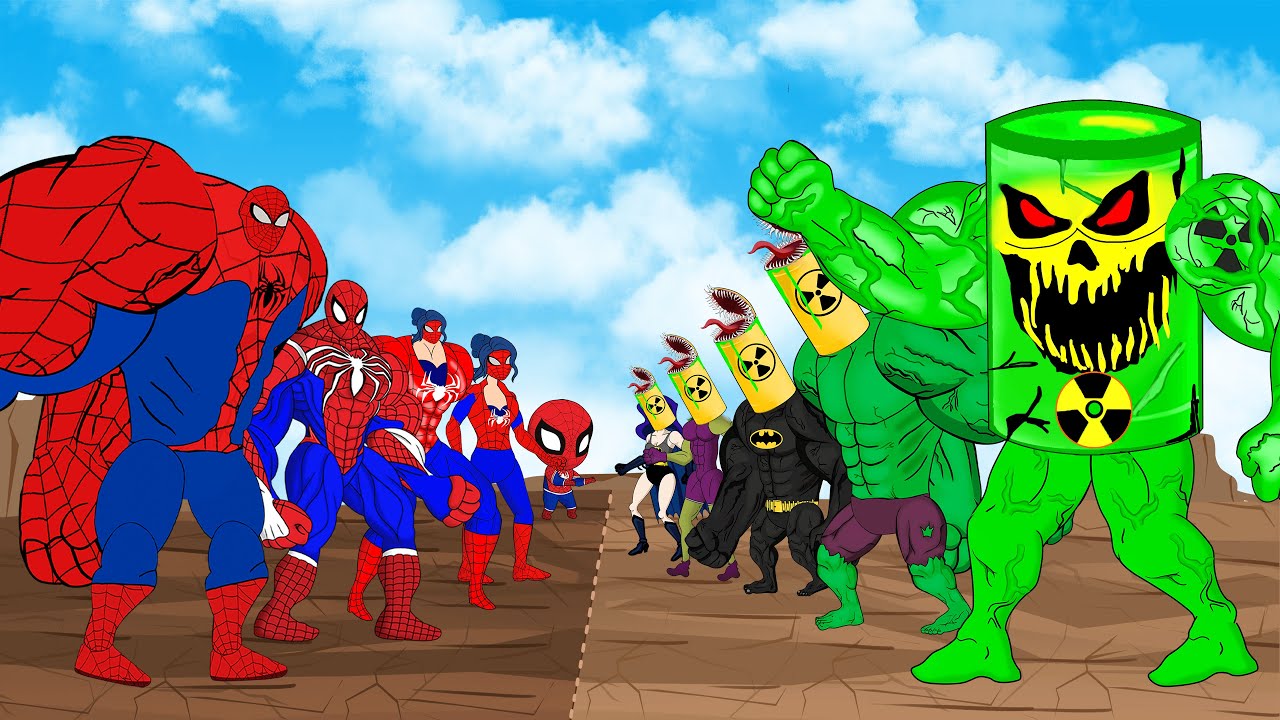 Evolution Of SPIDERMAN Family Vs Evolution Of MONSTER RADIATION: Who Will Win? | SUPER HEROES MOVIE