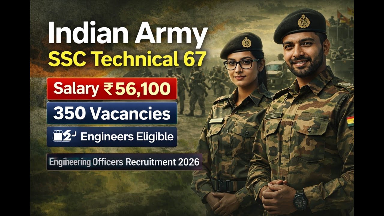 Indian Army SSC Technical 67 Notification OUT |#job #army #education