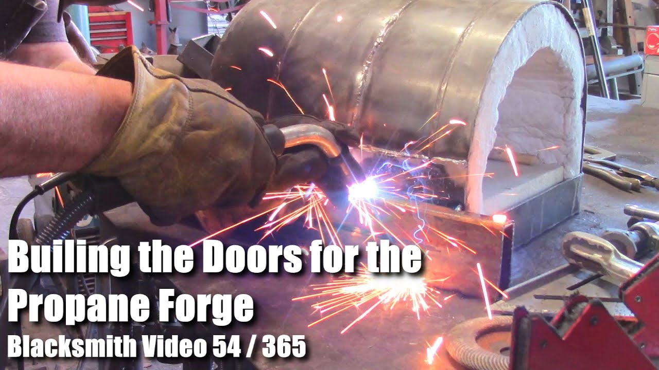 Building the Doors for the Propane Forge Blacksmith Video 54 of 365