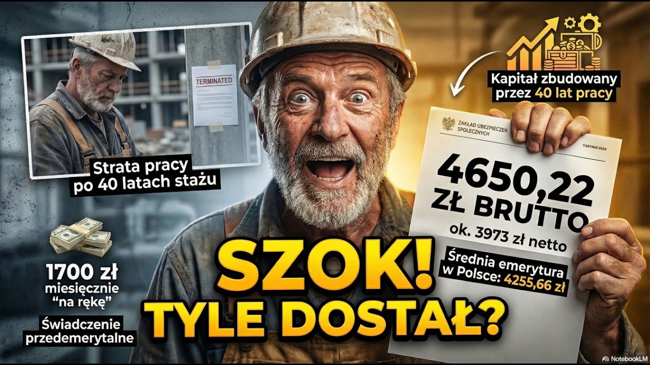 Zwolniony tuż przed emeryturą! 📉 5 lat bez pracy, a emerytura szokuje! Ile dał ZUS?