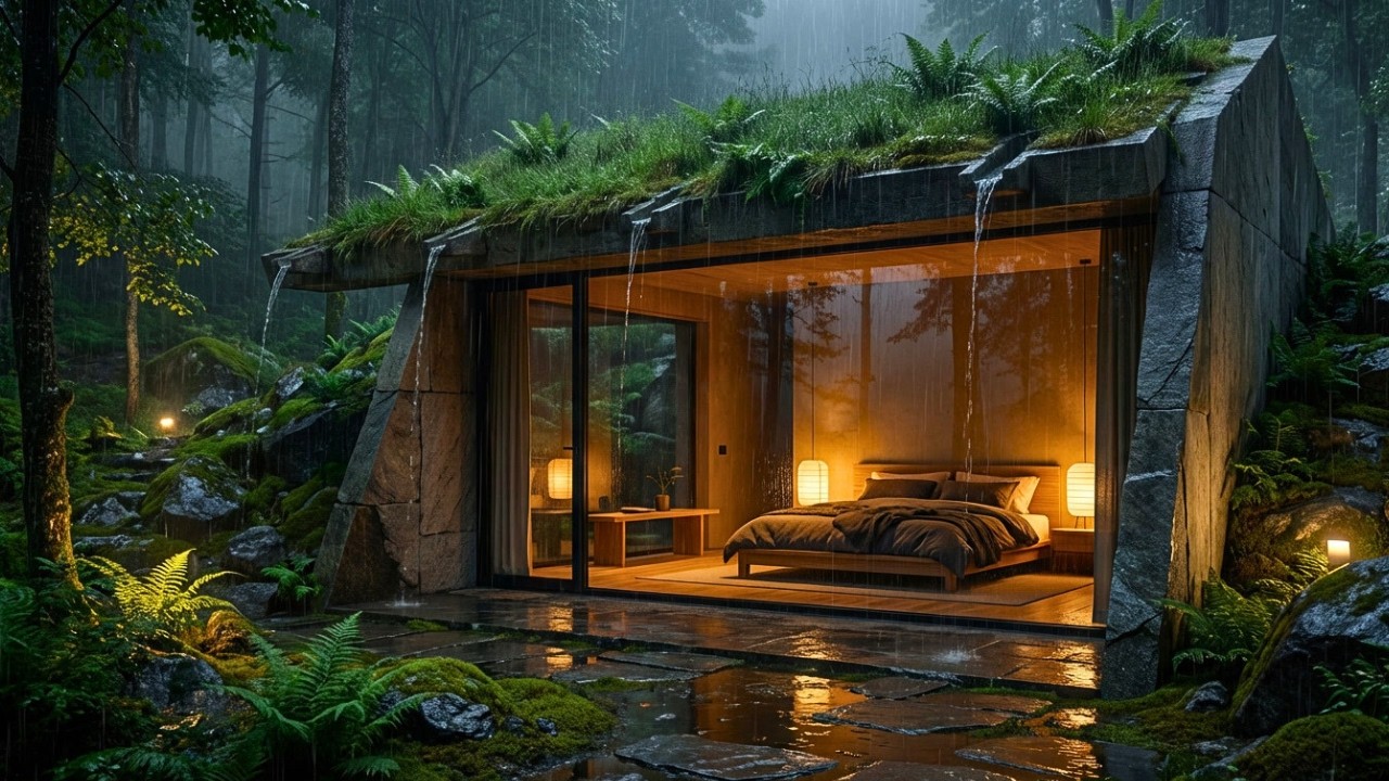 Cozy Forest Cabin Calm Rain Sounds for Deep Sleep, Overthinking, Anxiety, Insomnia & Stress Relief