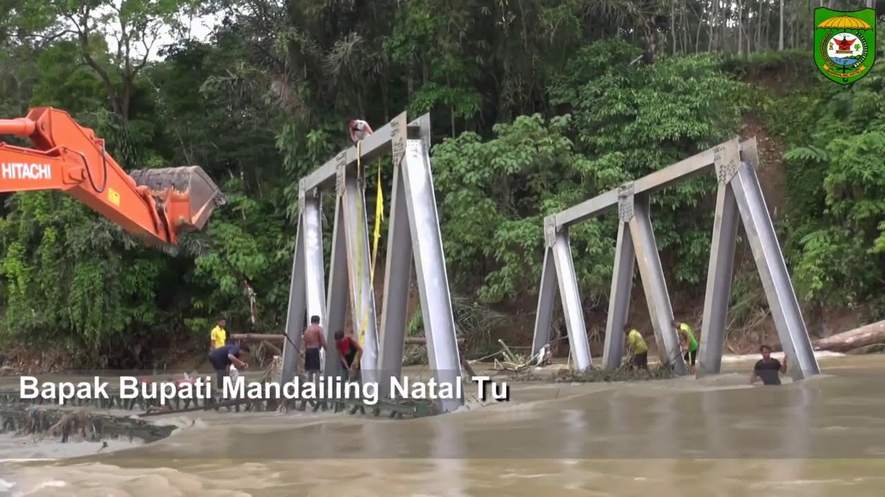 FULL | Bupati Mandailing Natal Pimpin Proses Penarikan Jembatan Tambangan.