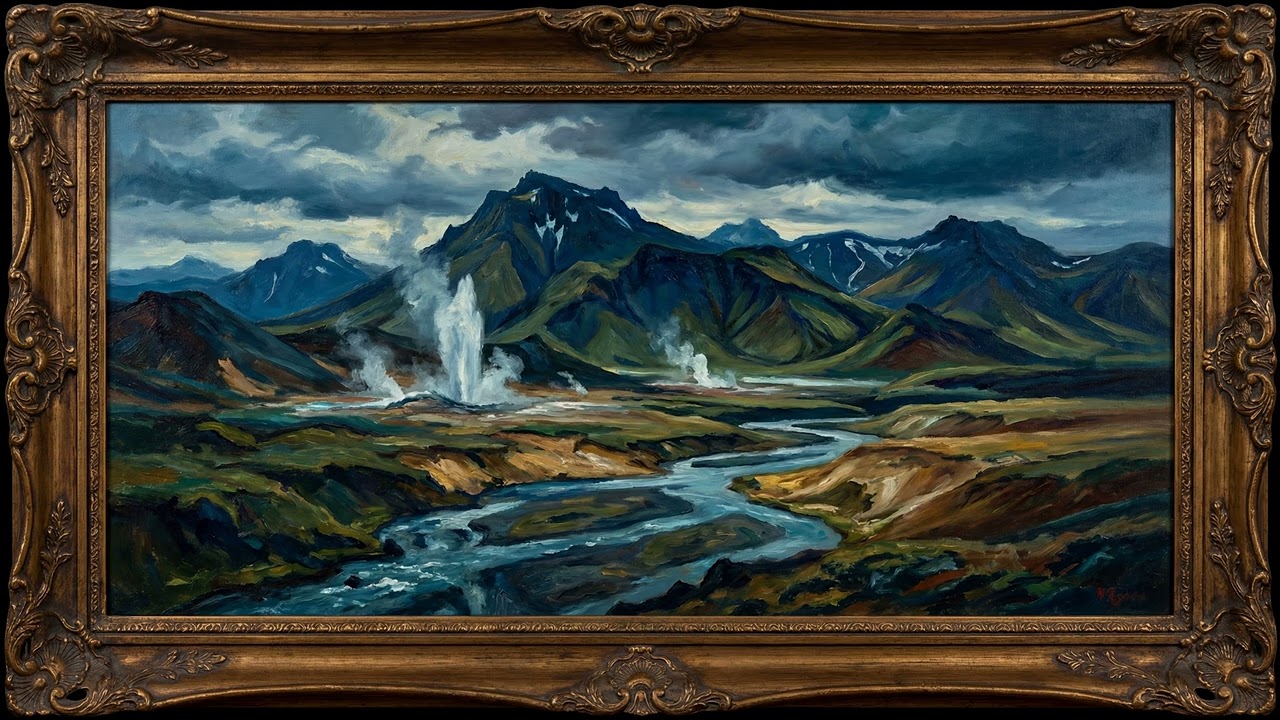 12h Iceland Landscapes | Frame TV Art 4K | Moving Nordic Painting