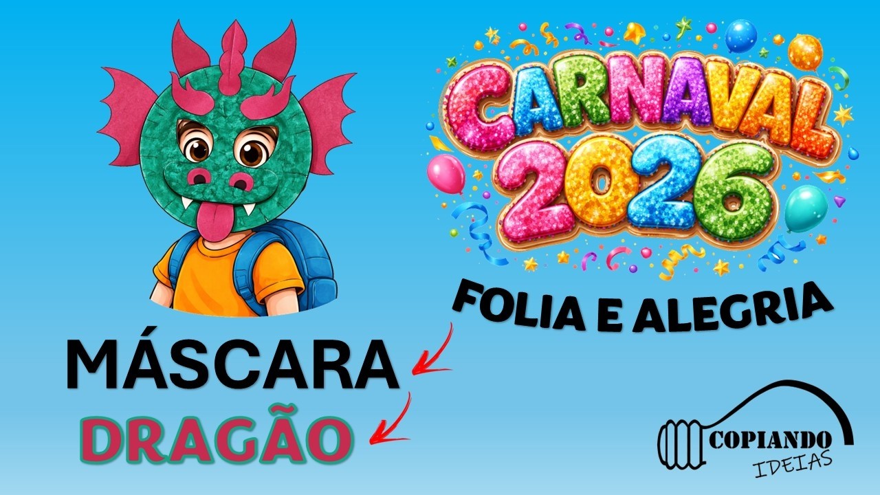 Carnaval Folia e Alegria!!!  Máscara de DRAGÃO!!!