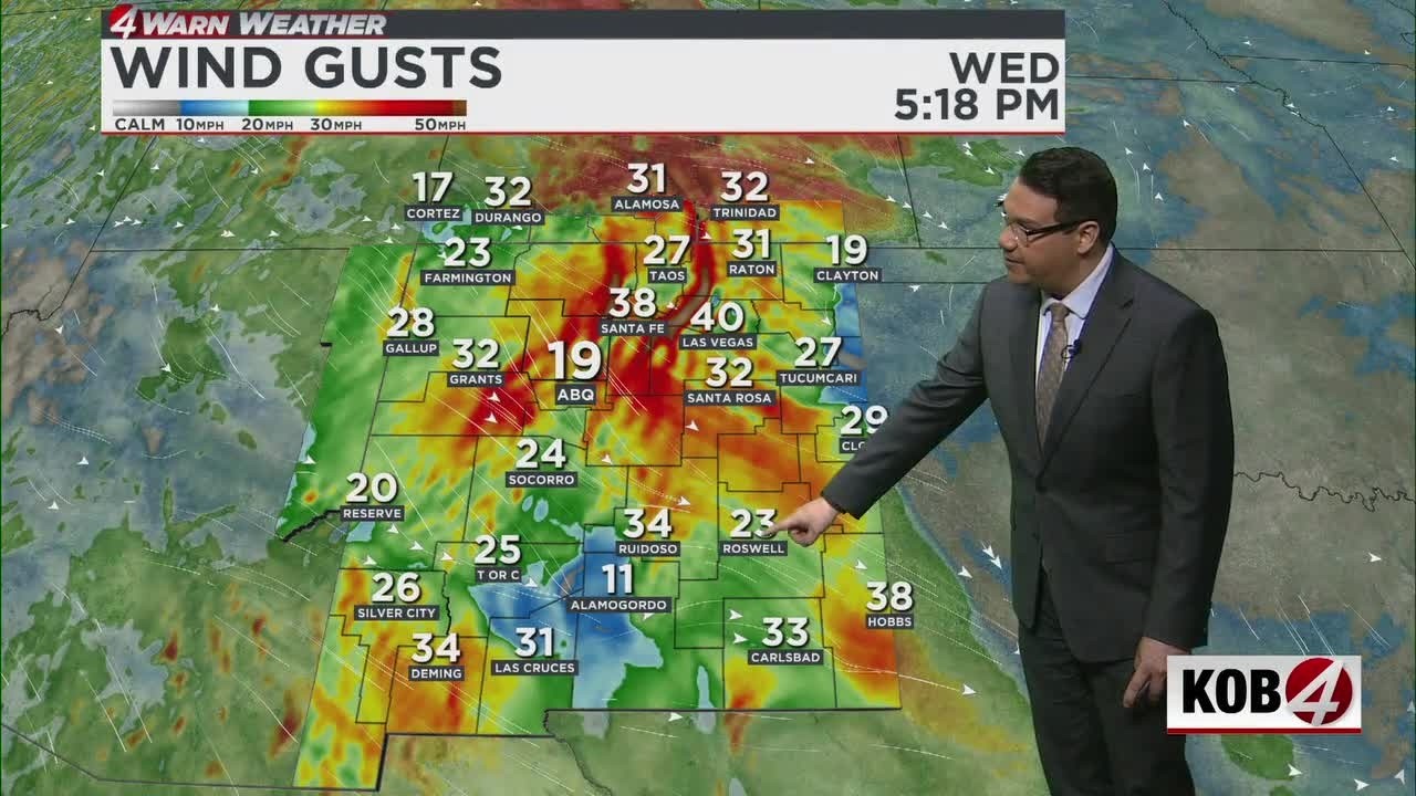 Wind eases as cold front brings cooler temps to New Mexico