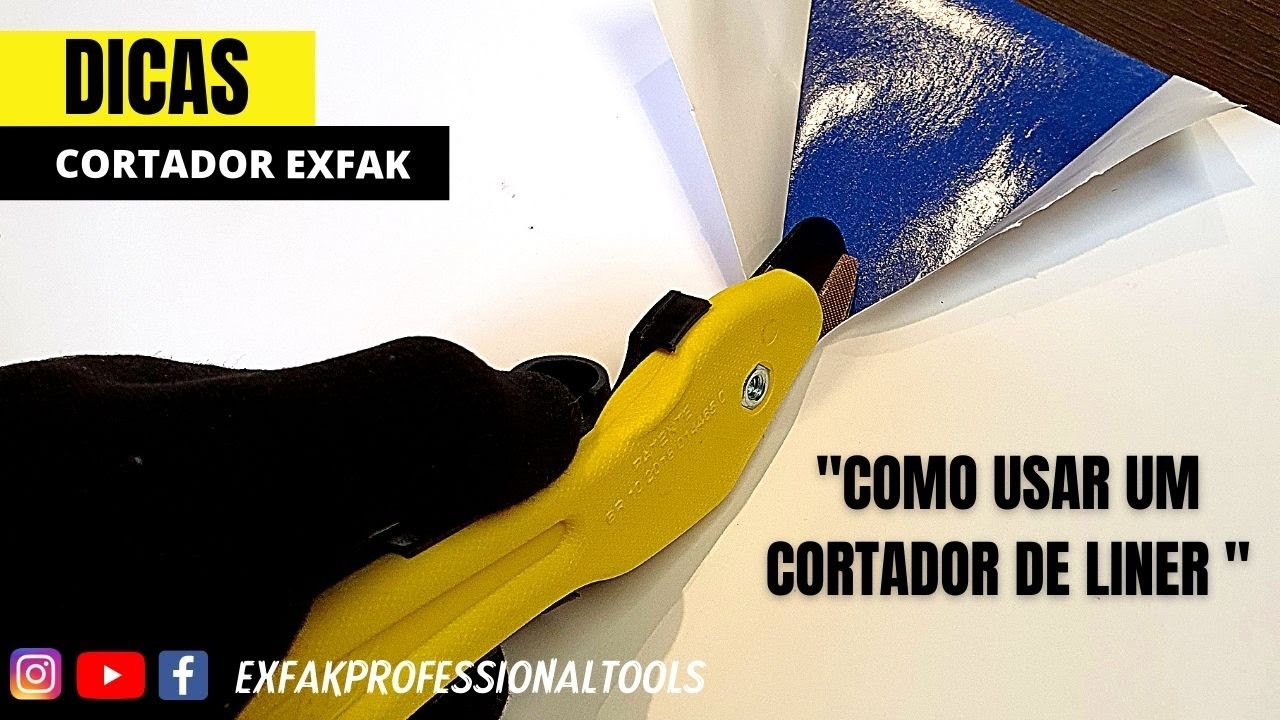 Cortador de Liner I Como usar  Cortador de Liner  Exfak I  Como Cortar Liner com Cortador de Liner