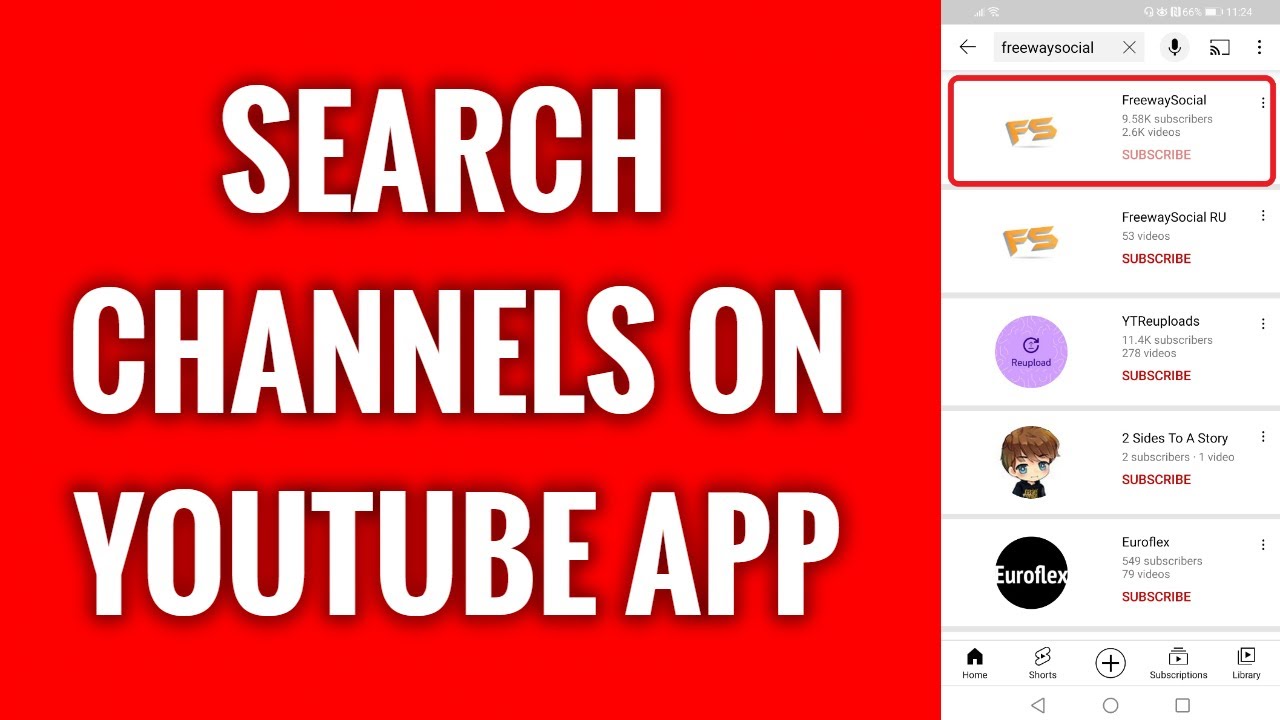 How To Search Channels On YouTube App
