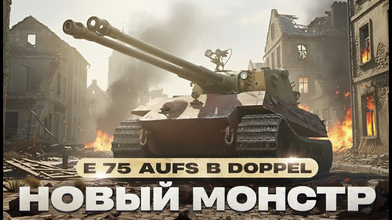 E 75 AUFS B DOPPEL. Немецкий, двухствольный монстр. Мир танков.