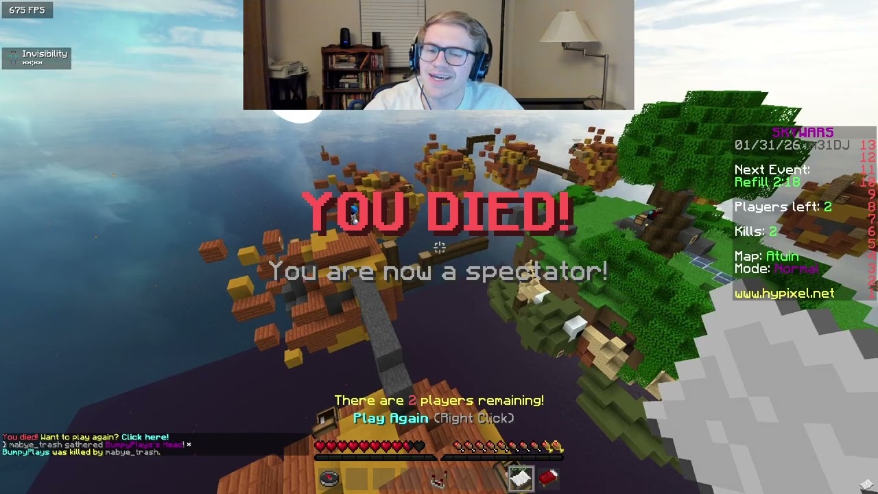 Добыча ресурсов для победы в Skywars! (Minecraft)