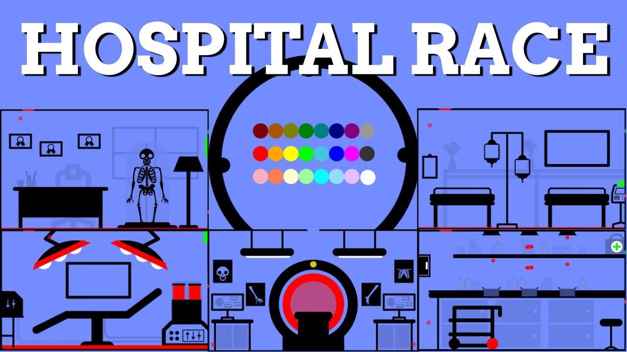 24 Marble Race EP. 41: Hospital Race (by Algodoo)