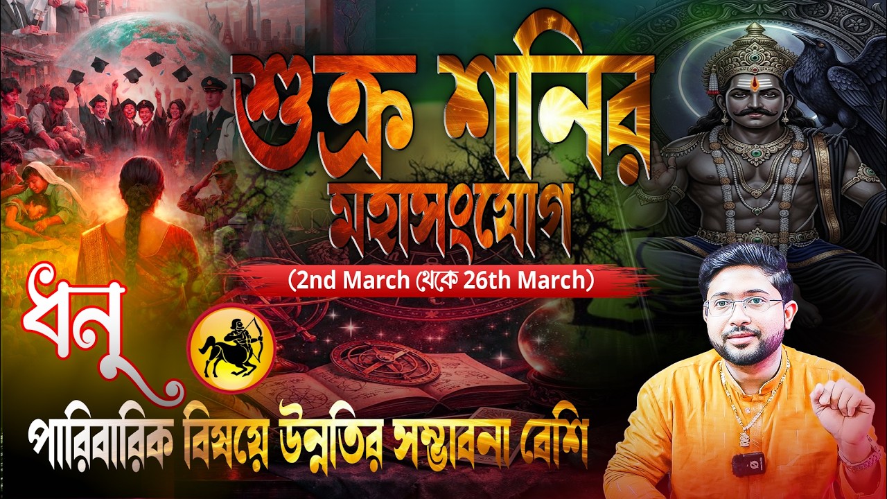 ধনু 🏹 রাশি। Sagittarius Sign 🏹 ♐।শুক্র শনির মহাসংযোগ ।