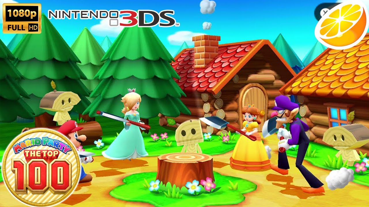 Mario Party: The Top 100 | Minigame Island World 1 & 2 | 3DS HD Gameplay (Citra)