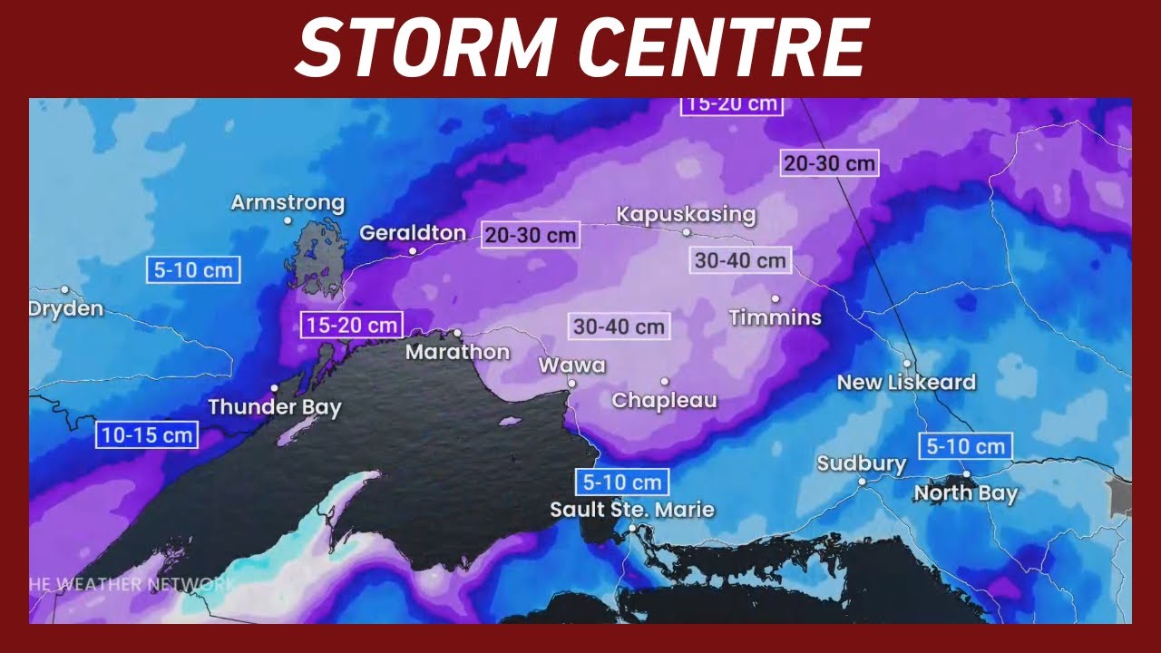 Up to 40 cm of Snow and 90 km/h Winds Forecast for Northern Ontario | #forecast