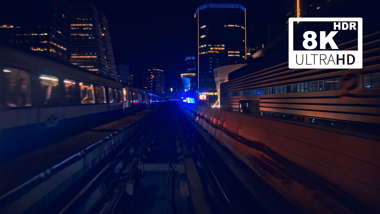 Lo-fi ride MRT Wenhu Line FPV Night Ride in Taipei | 8K HDR City View 捷運文湖線夜景-南港展覽館-六張犁