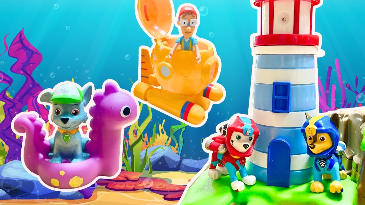 PAW PATROL Toys Sea Island Boats and Captain Submarine Playset
