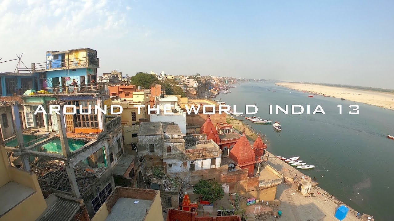 インドの旅13🇮🇳ガンジス川が一望できる安宿でキングサイズにルームチェンジ・俯瞰撮影は川の反対側へ船で渡る・風邪悪化で体調不良につきメインストリートの薬局へ【絶景ゲストハウス】