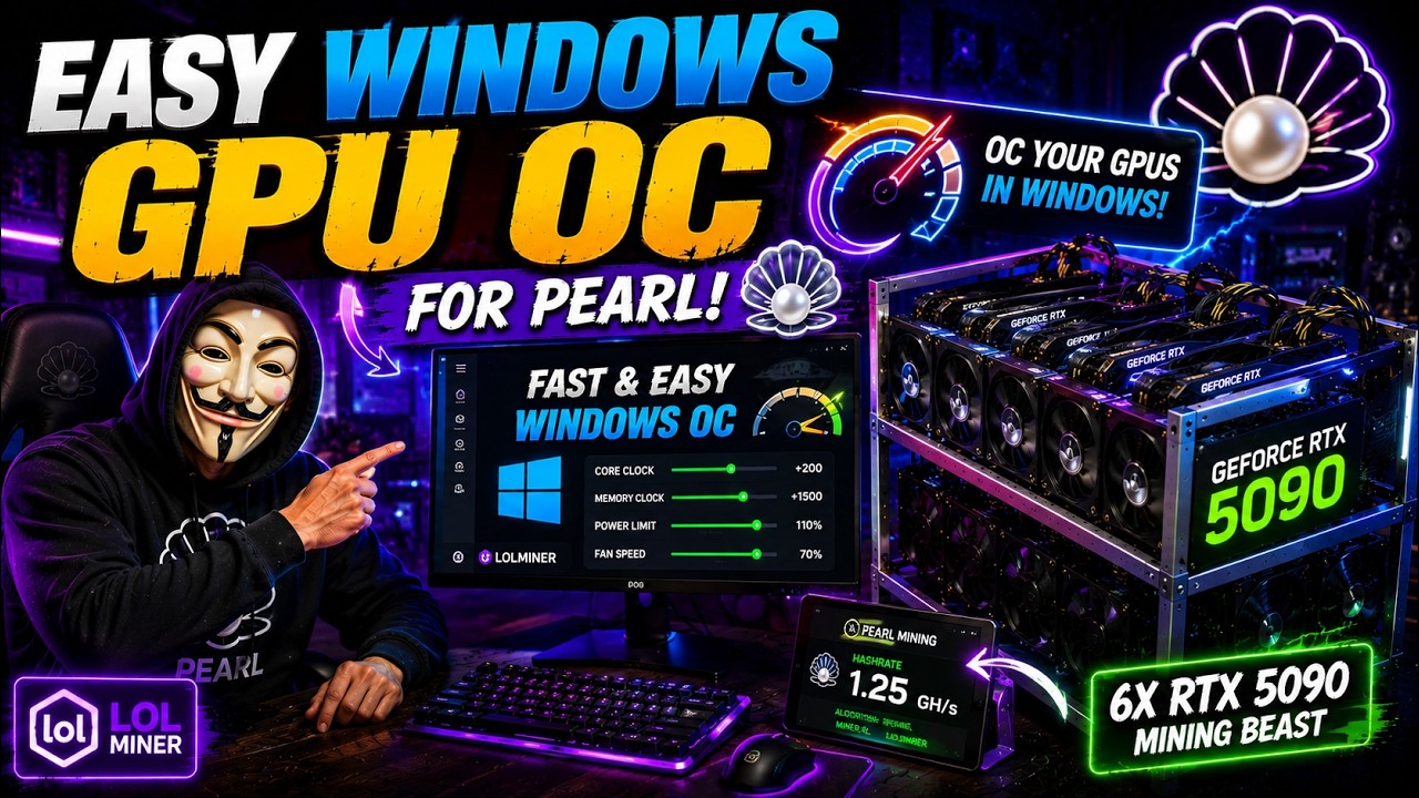 Простой разгон видеокарты Windows для Pearl! Максимизируйте хешрейт с помощью LOLMiner.