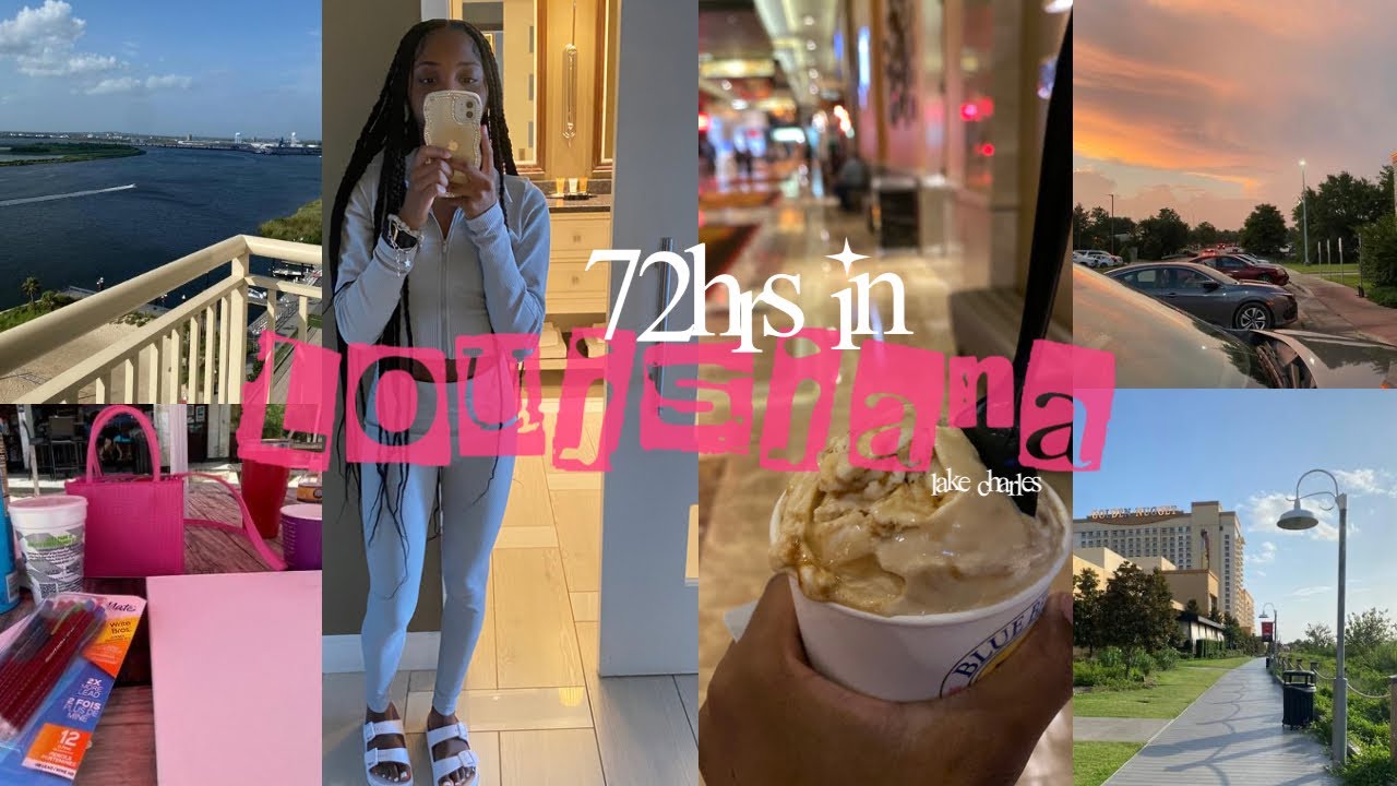 72 hrs in Louisiana Lake charles Vl☆g | painting•Road trip•pool • etc