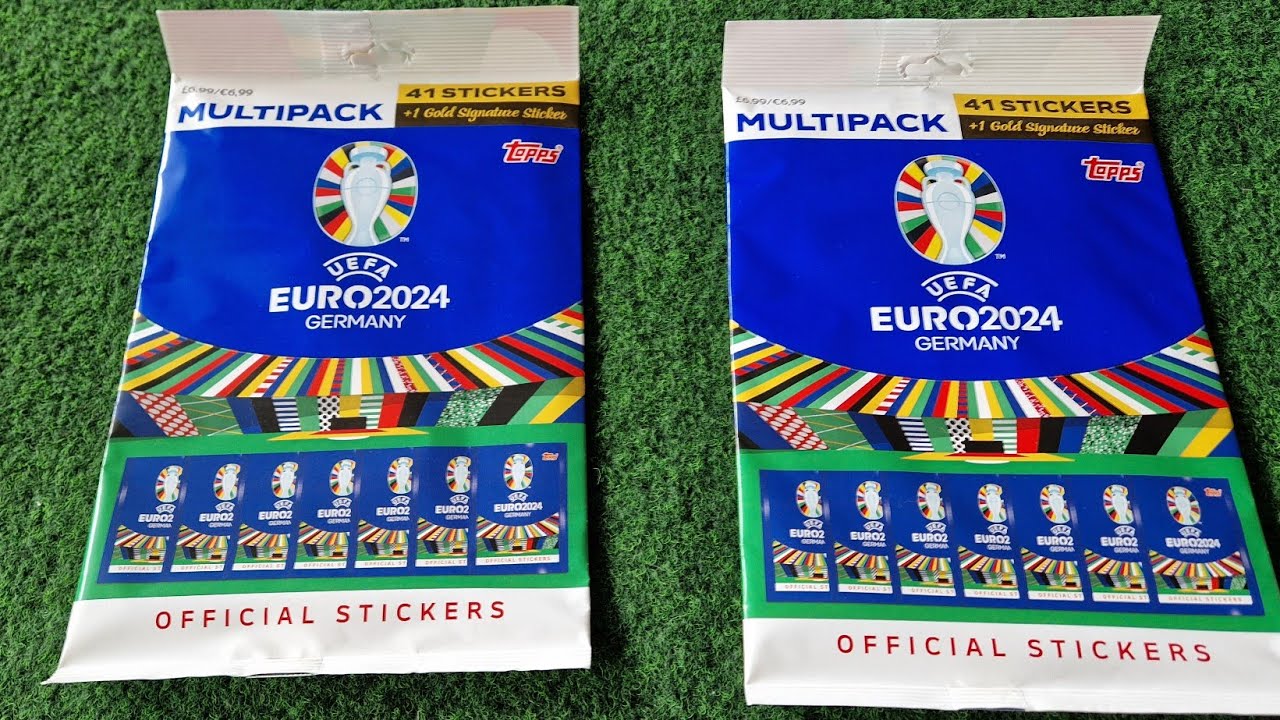 Topps Uefa Euro Germany 2024 naklejki!!!Unboxing 2 Multipaków z naklejkami!