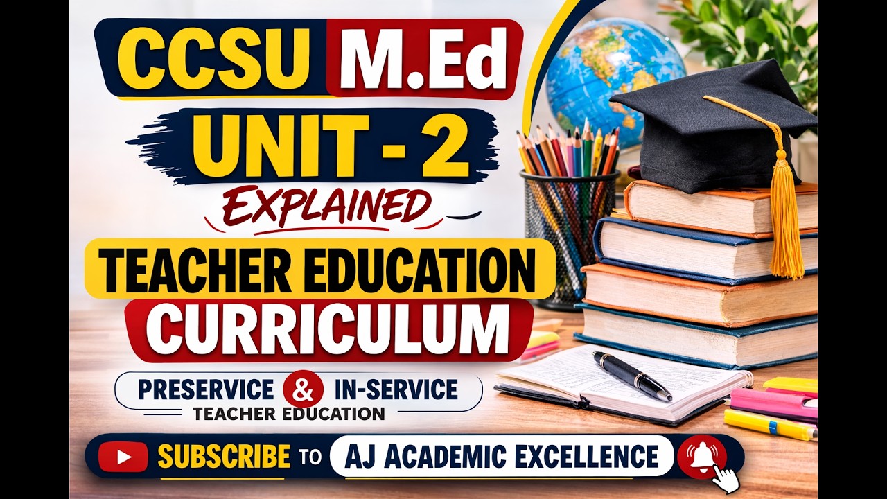 M.Ed. Unit 2 | Organization of Different Components of Teacher Education Curriculum Explained