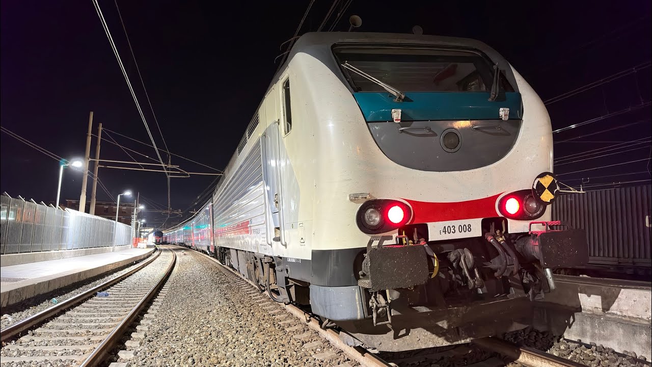 INTERCITY NOTTE SIRACUSA-MILANO IN DOPPIA TRAZIONE SIMMETRICA DI E403! @LAMEZIATERME