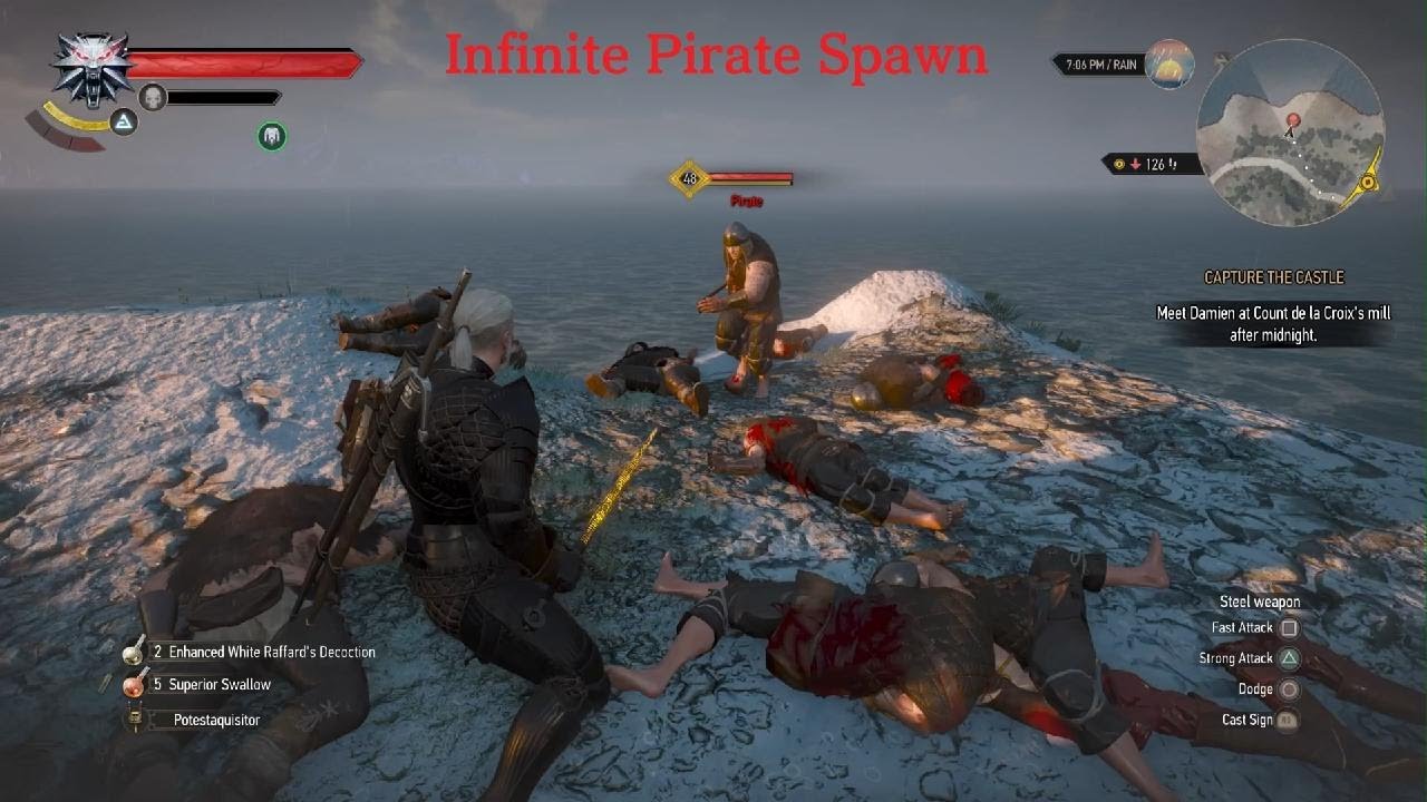The Witcher 3: Wild Hunt Infinite Pirate Spawn Glitch