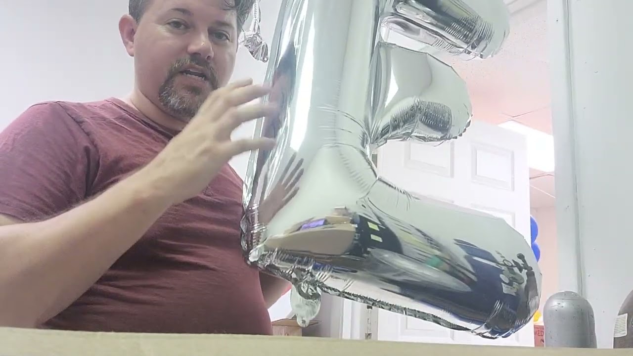 How to make a foils balloon arch with helium letters