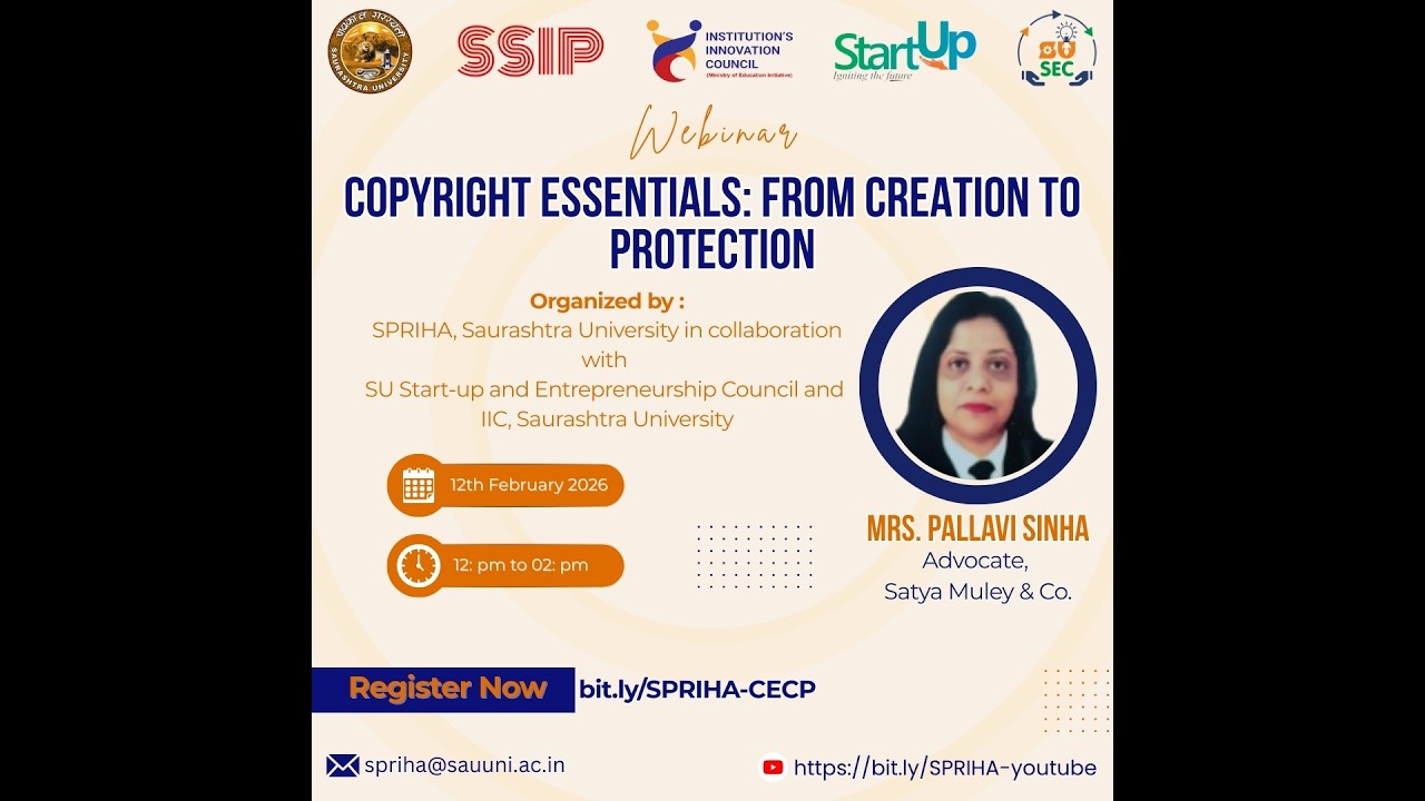 Webinar on  Copyright Essentials  From Creation to Protection